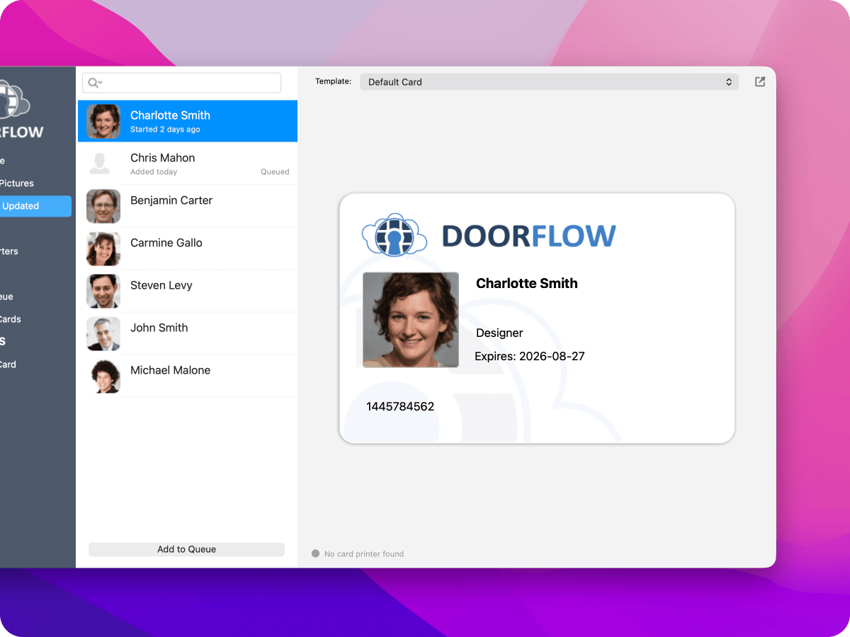 One template, endless cards in DoorFlow Desktop